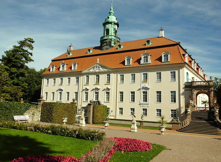 Building, Castle, Architecture, Facade, lichtenwalde, saxony HD wallpaper