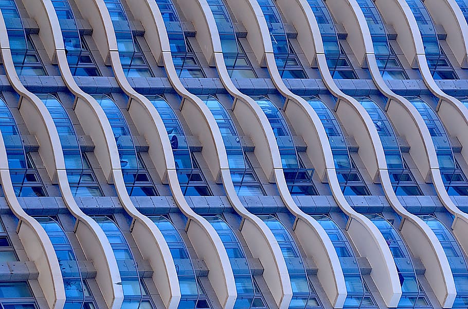 row, bleachers, window, building, competition, balcony, bright HD wallpaper