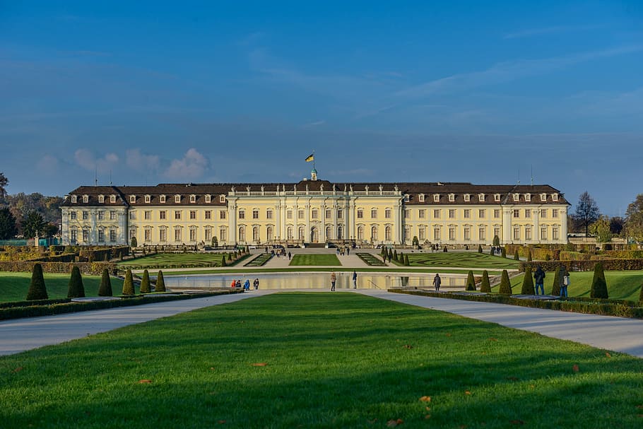 castle, blühendes baroque, ludwigsburg germany, ludwigsburg palace, HD wallpaper