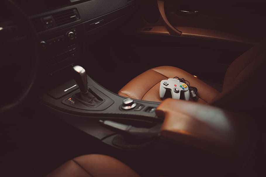 selective focus photography of gear shift lever, Player 2?, joystick HD wallpaper
