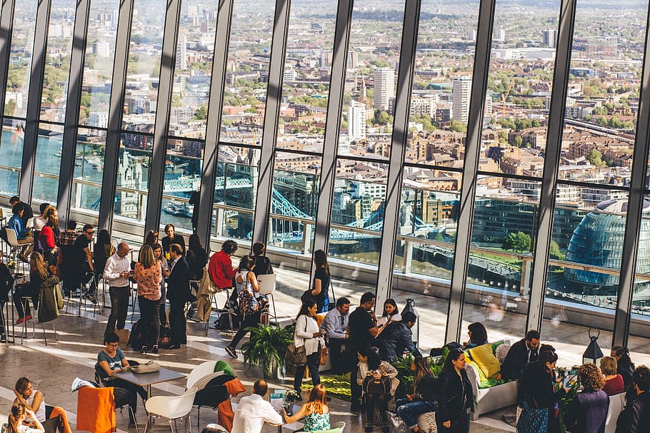 restaurant, people, party, architecture, cityscape, cityview HD wallpaper