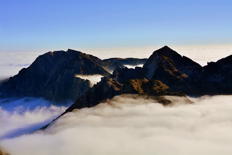 Mountains, Clouds, Sky, Landscape, Tops, italy, carega, outdoors HD wallpaper