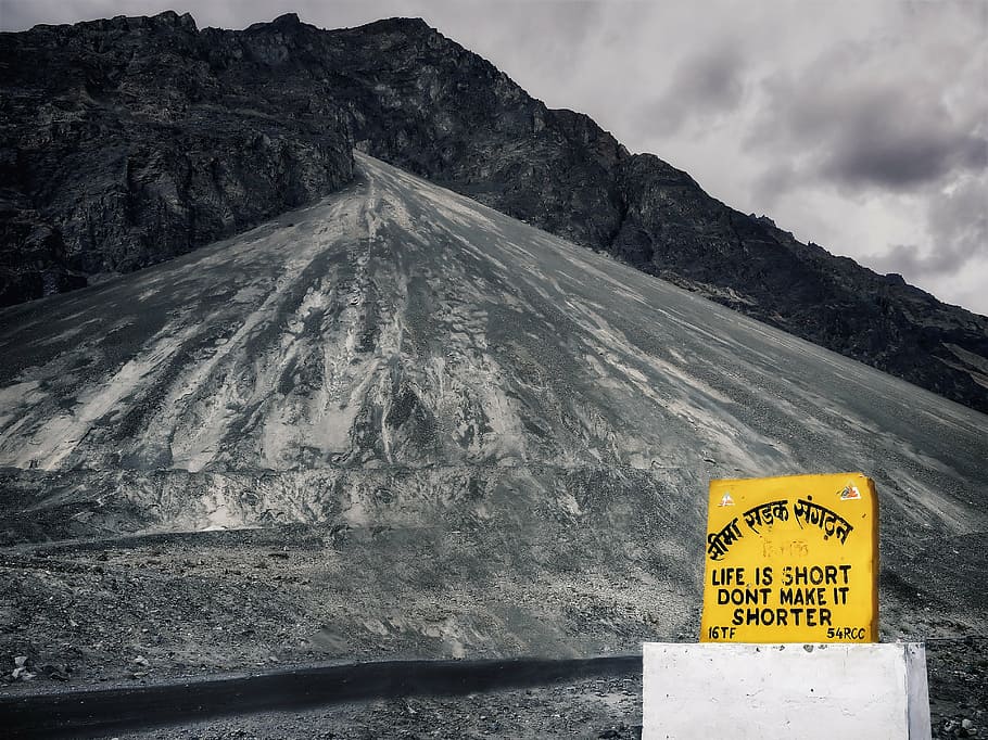india, road, shield, message, nubra, ladakh, transport, mood HD wallpaper