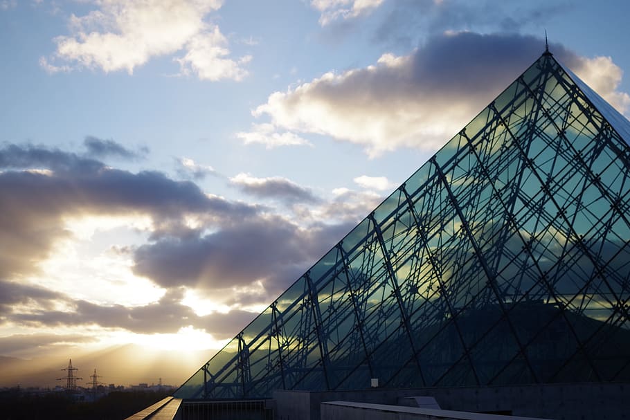art, park, light, sapporo, sunset, sky, cloud - sky, architecture HD wallpaper