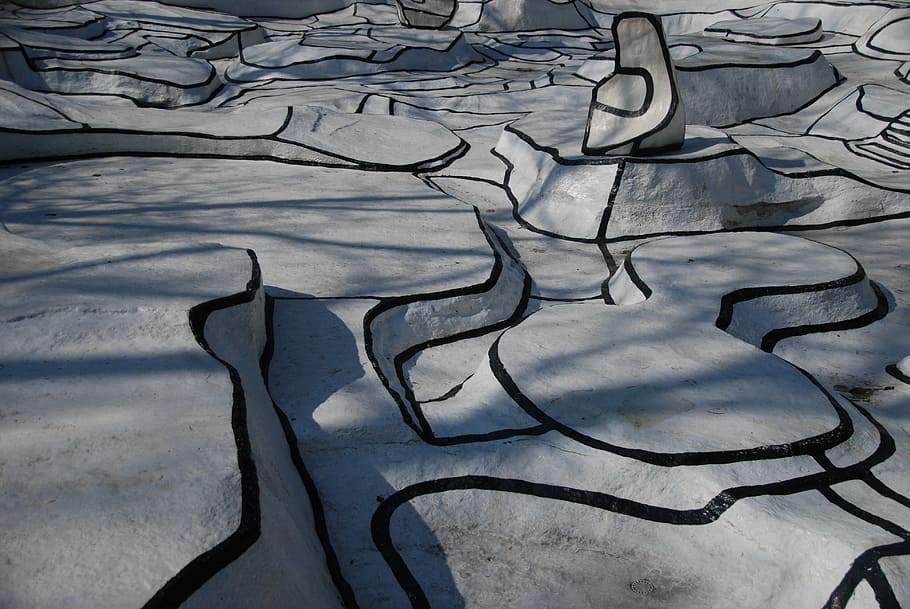 white, lines, art, nature, pattern, winter, no people, snow HD wallpaper
