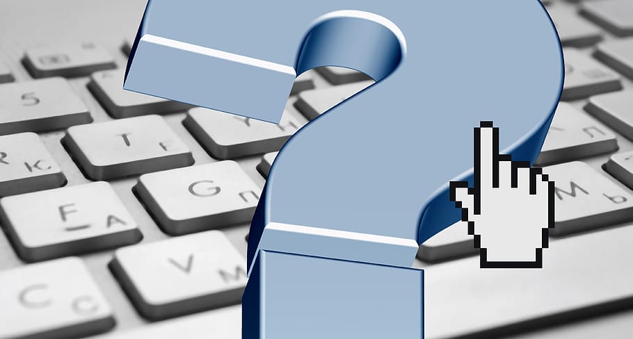 keyboard, help, support, information, computer, question, cursor HD wallpaper