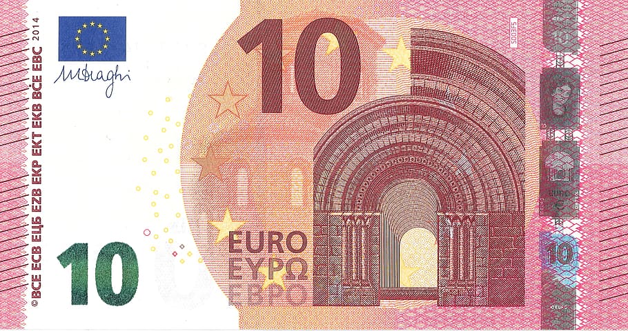 10 Euro banknote, money, bills, rich, wealth, italy, italian republic