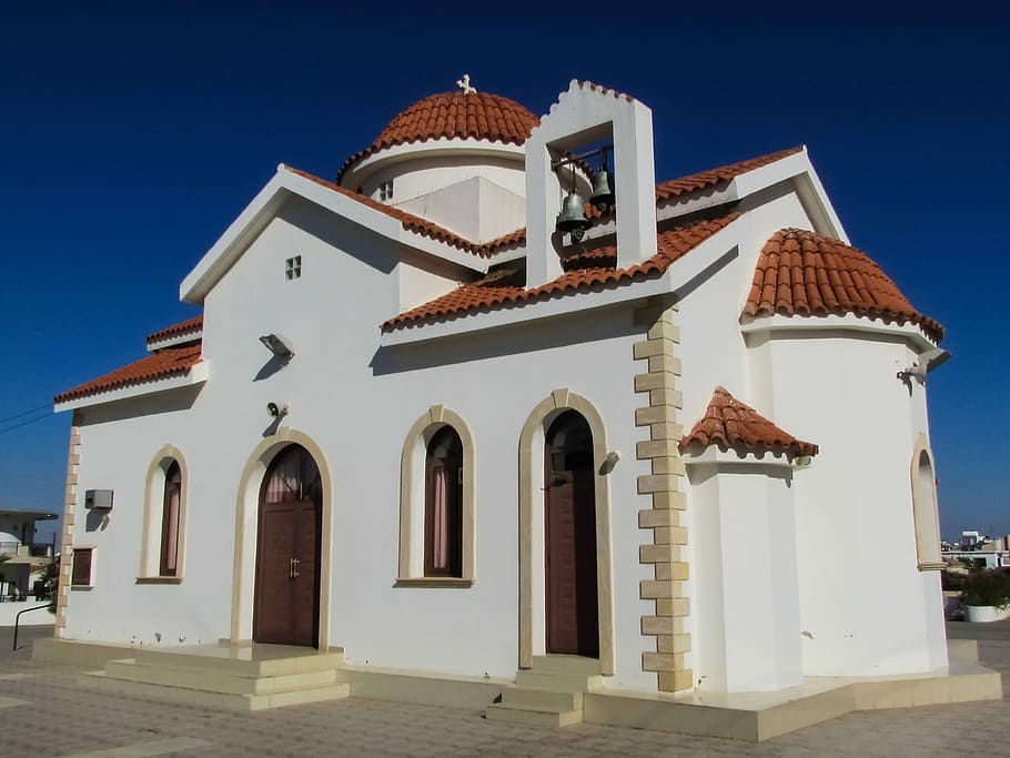 Cyprus, Liopetri, ayios epifanios, church, orthodox, architecture, HD wallpaper