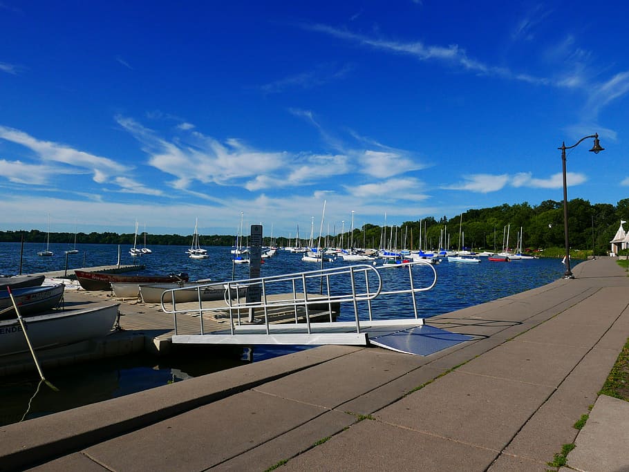 Summer, Sailing, Boat, Sail Boat, outdoors, lake, blue, sky HD wallpaper