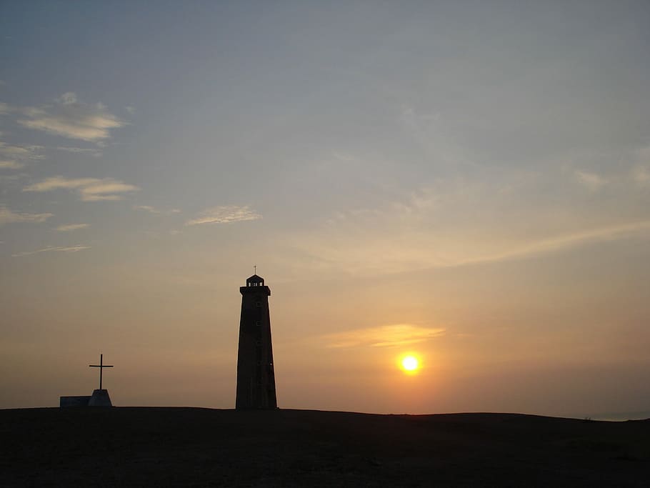Lighthouse, Twilight, Navigation, sky, landscape, nautical HD wallpaper