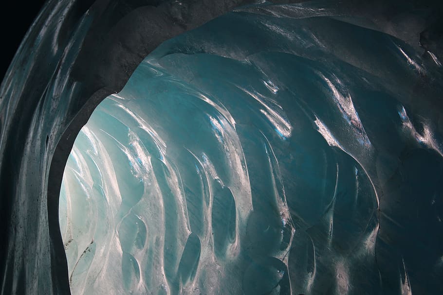 ice cave, glacier, no people, nature, close-up, beauty in nature, HD wallpaper