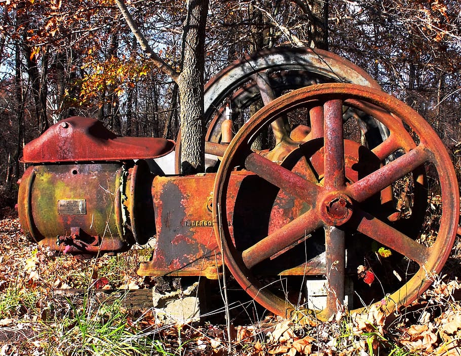 Scrap, Gears, Machine, Metal, Old, machinery, junk, cogwheels HD wallpaper