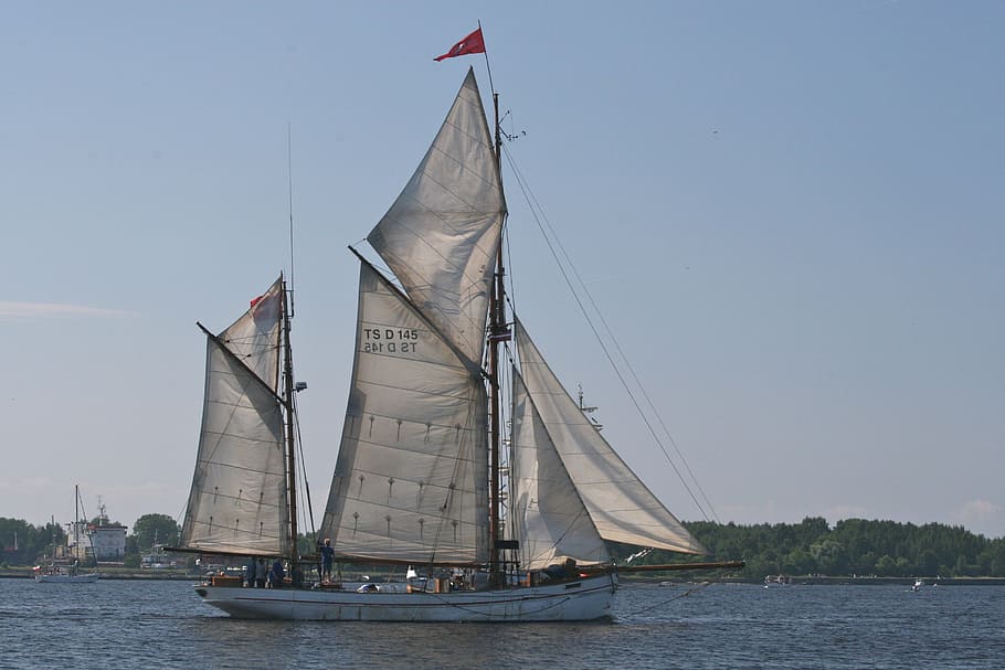 riga, ship, sailboat, sailing, summer, latvia, nautical Vessel HD wallpaper