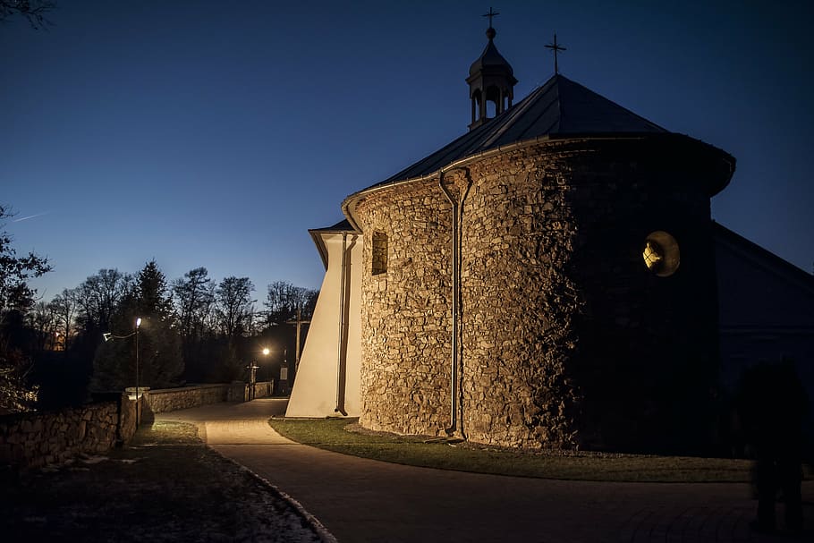 grzegorzowice, poland, church, rotunda, architecture, monument, HD wallpaper