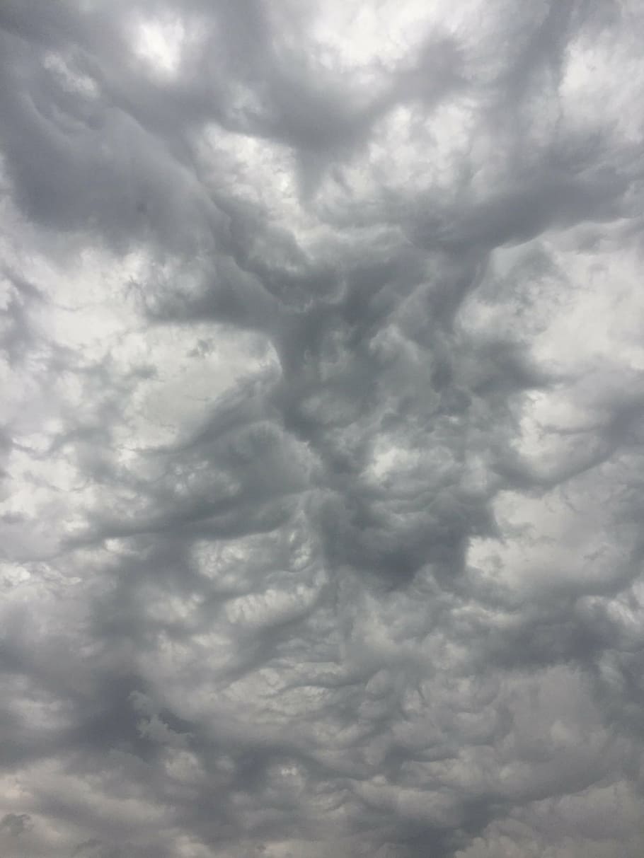 clouds, storm, grey, sky, thunderstorm, nature, weather, gray HD wallpaper