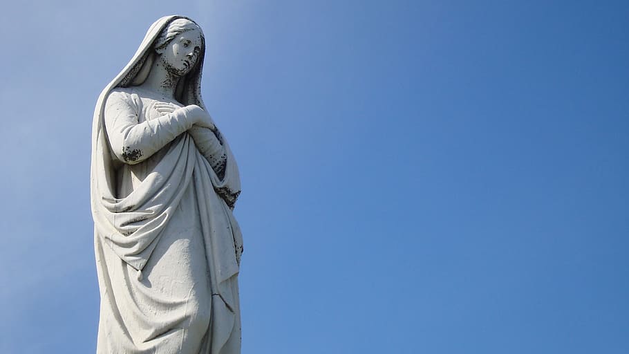 sculpture, statue, religious, saint, art and craft, human representation HD wallpaper