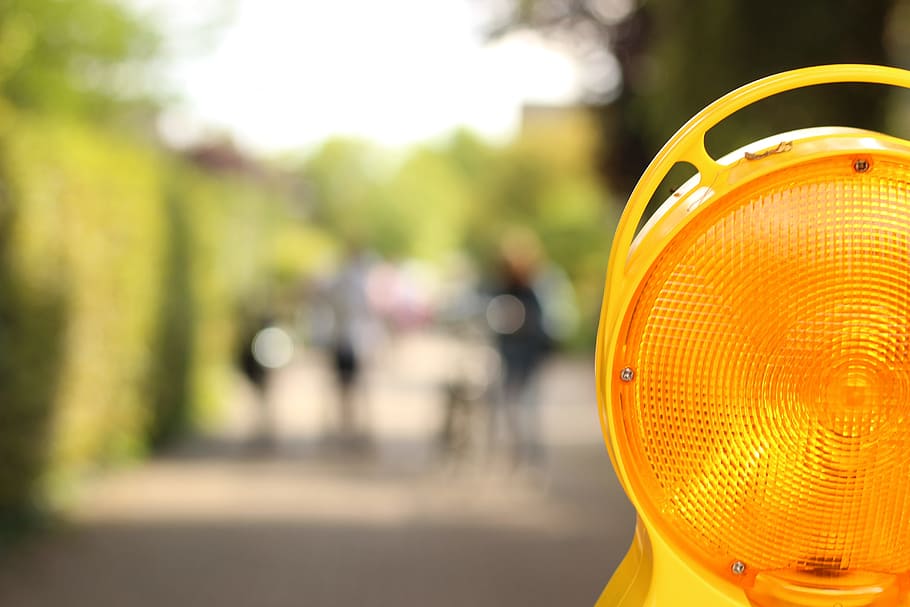 reflector, barrier, road, orange, road sign, warning, site HD wallpaper