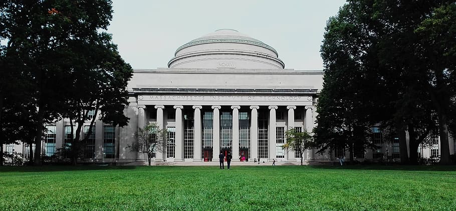 white concrete building, Massachusetts, Cambridge, Boston, Usa