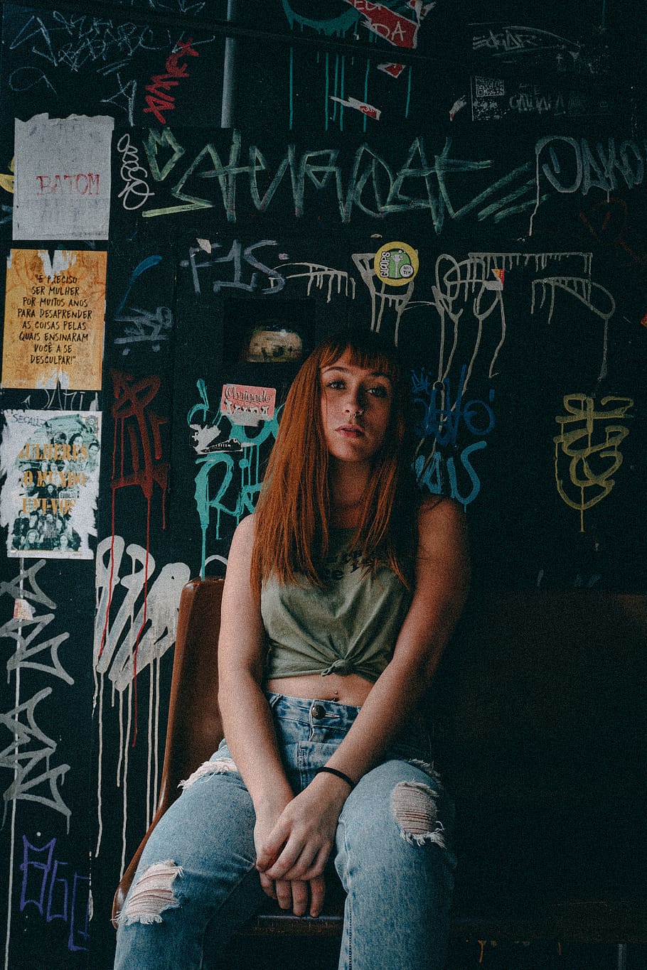 woman, graffiti, sign, blur, chalk, chalkboard, indoors, one person HD wallpaper