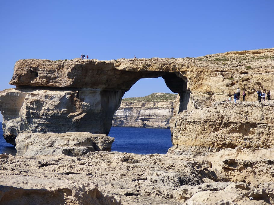 window, gozo, dwejra, mediterranean, famous, tourism, geology HD wallpaper