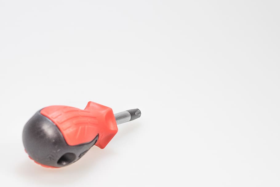 screwdriver, tool, craft, red, phillips, metal, head, background HD wallpaper