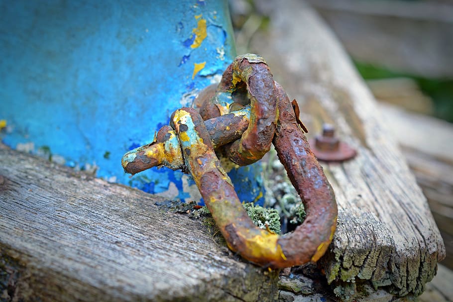 Old, Rusted, Shackles, Eyelet, Stainless, iron, metal, wood - material HD wallpaper