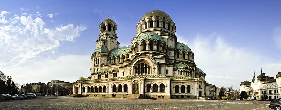white cathedral, church, sofia, alexander nevski, architecture HD wallpaper