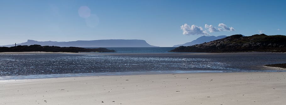 beach, sand, bay, sea, landscape, travel, coast, shore, water HD wallpaper