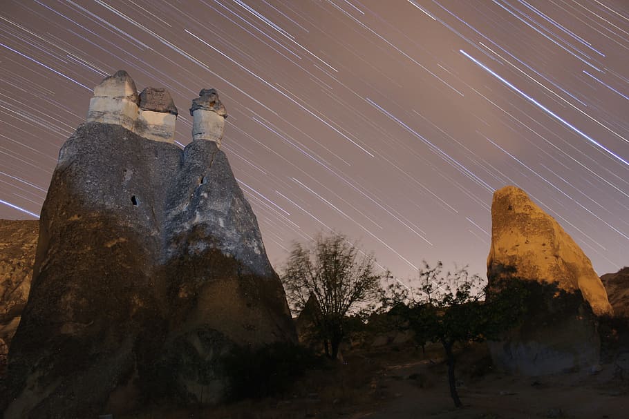 Star Shower, dawn, desert, dusk, environment, evening, HD wallpaper HD wallpaper
