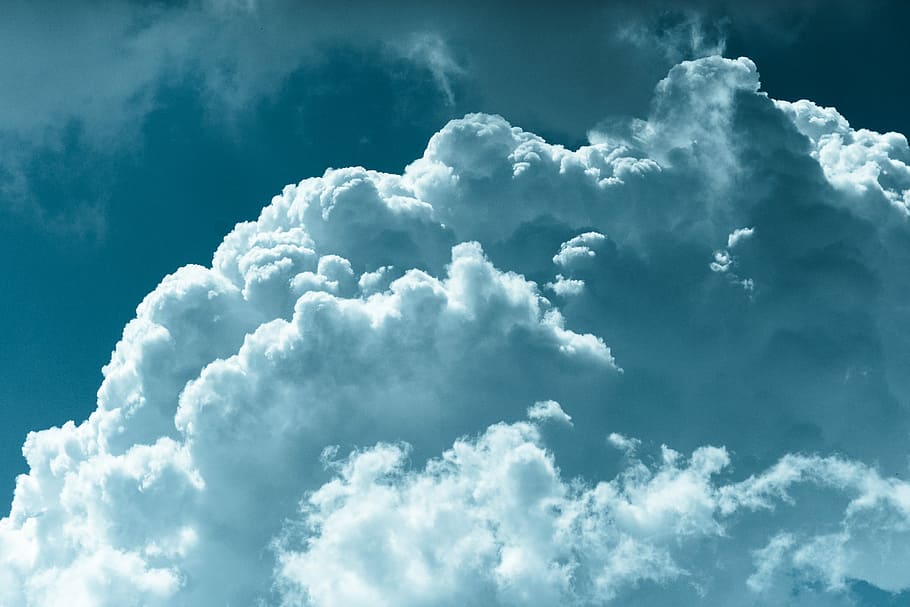 cloudy sky, photo of white and gray clouds, nature, cloudscape HD wallpaper