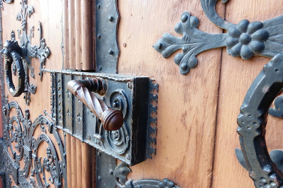 Castle, Door, Goal, Input, Old, old door, wood - material, rusty HD wallpaper