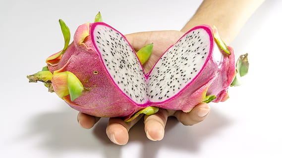 sliced purple fruit, Dragon, White, Isolated, background, pink HD wallpaper