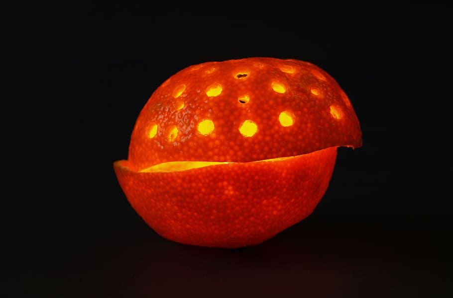 mandarin, candle, clementines, fruit, orange, citrus fruits HD wallpaper