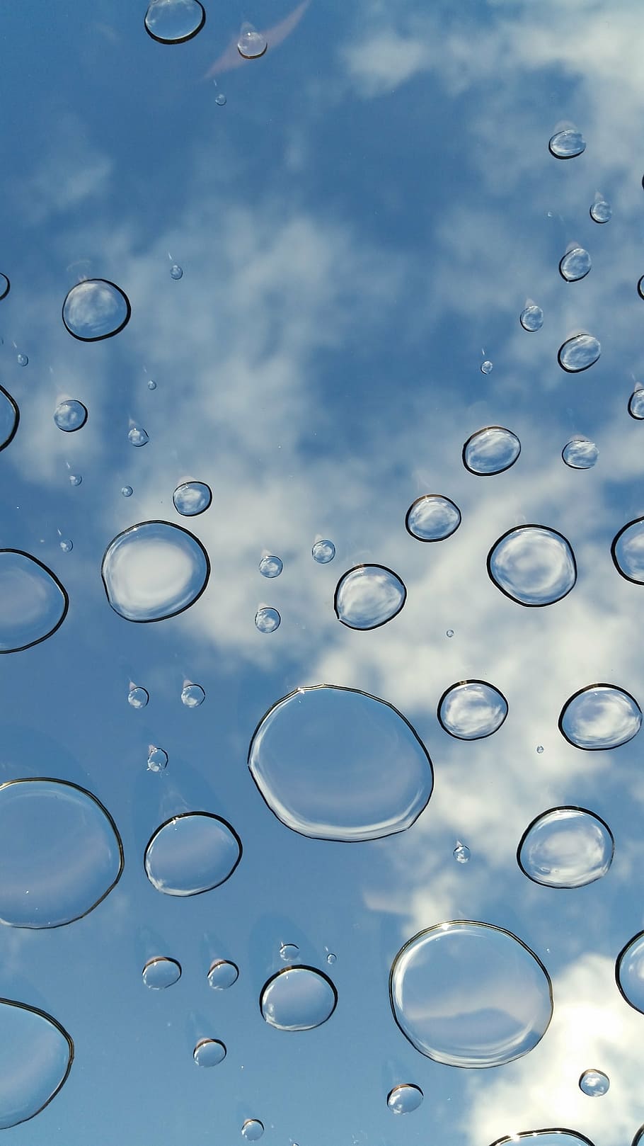 drip, water, sky, glass, drop, no people, wet, nature, transparent HD wallpaper