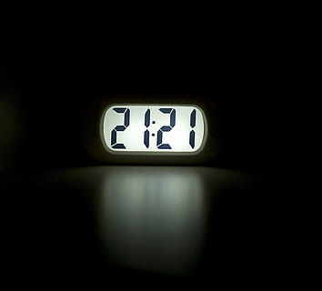 digital watch at 21:21, fish, blue, water, design, art, cool HD wallpaper