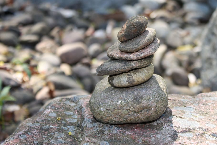 zen, cairn, stones, meditate, balance, zen garden, pebble, stack, HD wallpaper