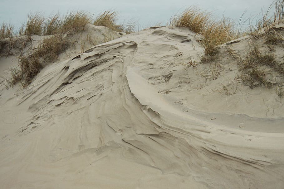 Dune, Sand, Sea, Sand Beach, Background, autumn, wide, landscape, HD wallpaper