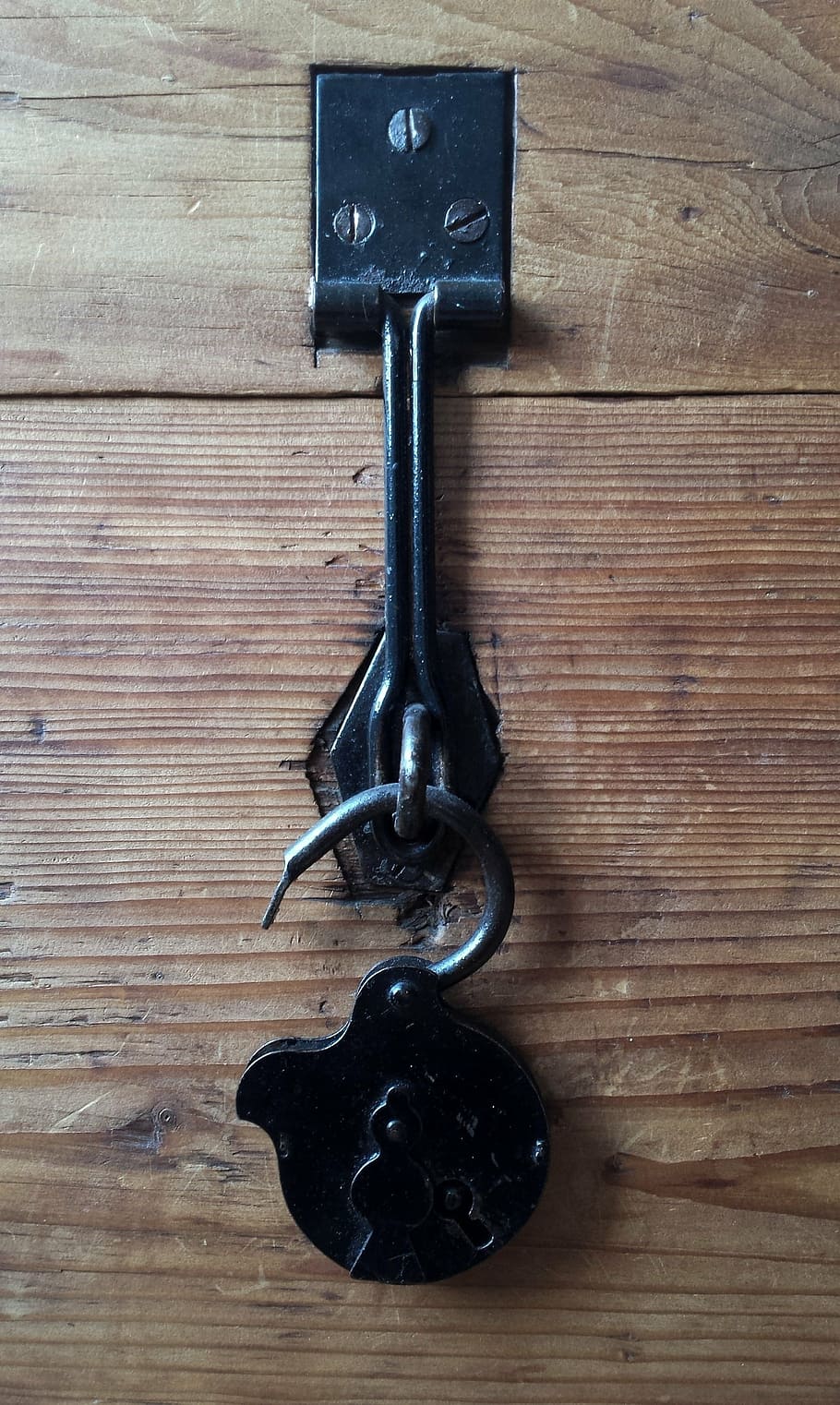 lock, old, vintage, metal, steel, symbol, close, iron, wood, HD wallpaper
