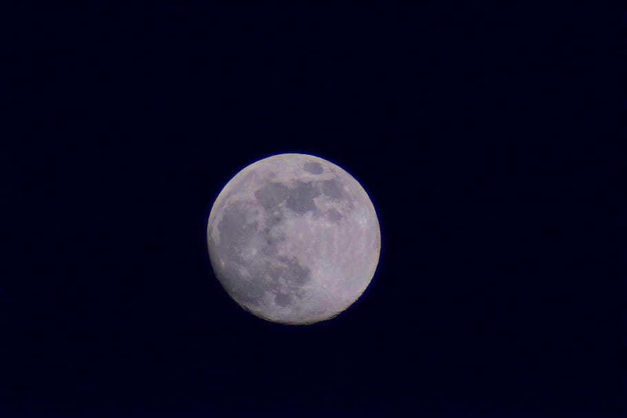 moon, night, sky, nature, light, dark, moonlight, full, scene HD wallpaper