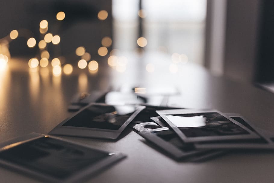 closeup photo photo papers, background, bokeh, camera, color HD wallpaper