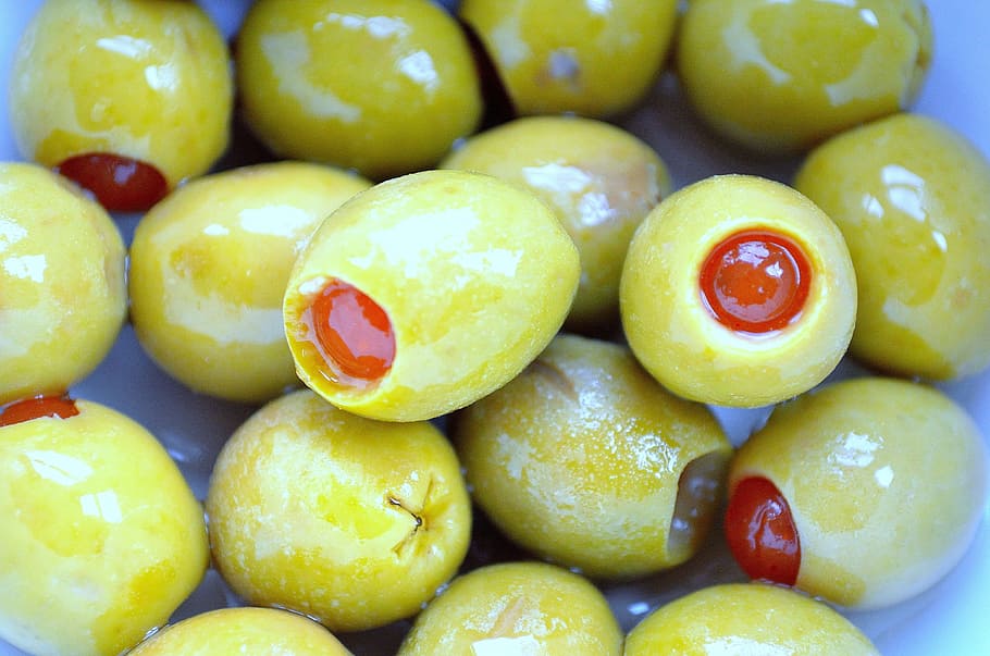 yellow olives, Olive, Green, Green, Pepper, Food, macro, background HD wallpaper