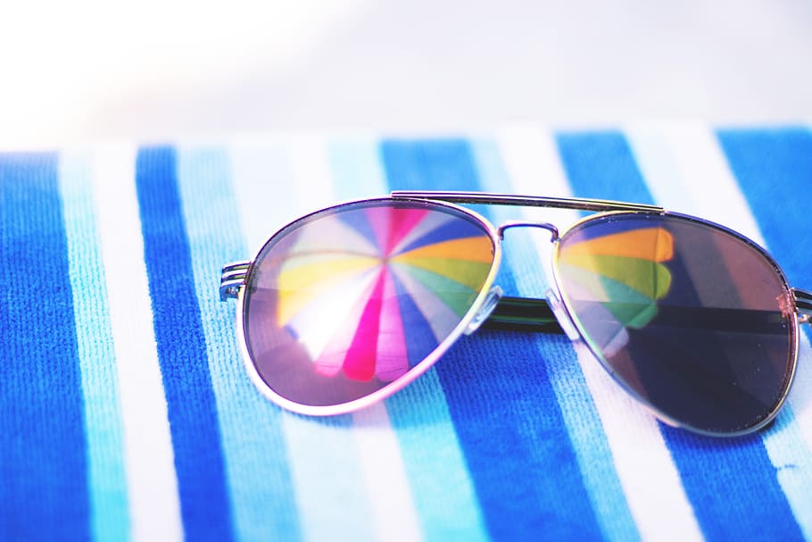 Summer sunglasses on beach towel, various, holiday, holidays HD wallpaper