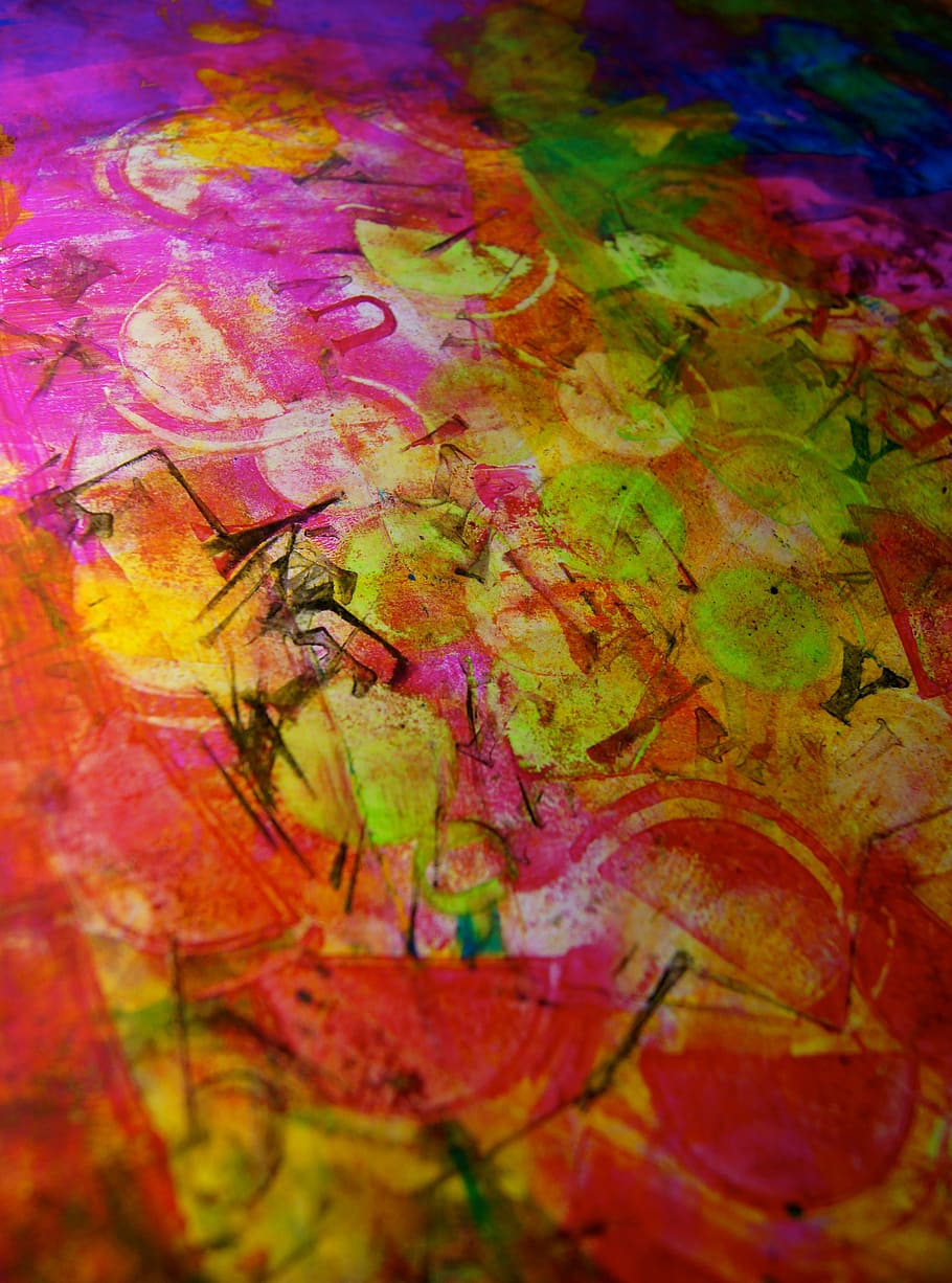 pressure, image, colorful, paint, painted, beautiful, art, leaf HD wallpaper