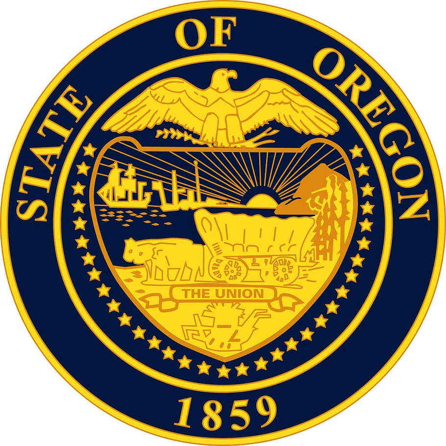 Seal of Oregon, public domain, symbol, United States, insignia, HD wallpaper