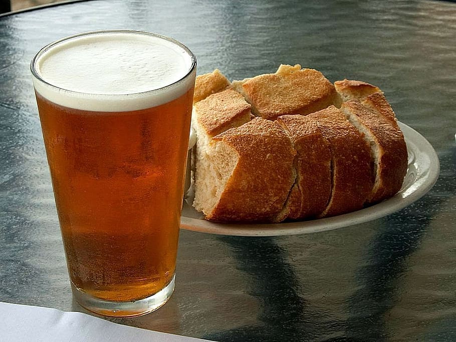 breads, beer, foods, drinks, beverages, alcohol, snacks, meals HD wallpaper