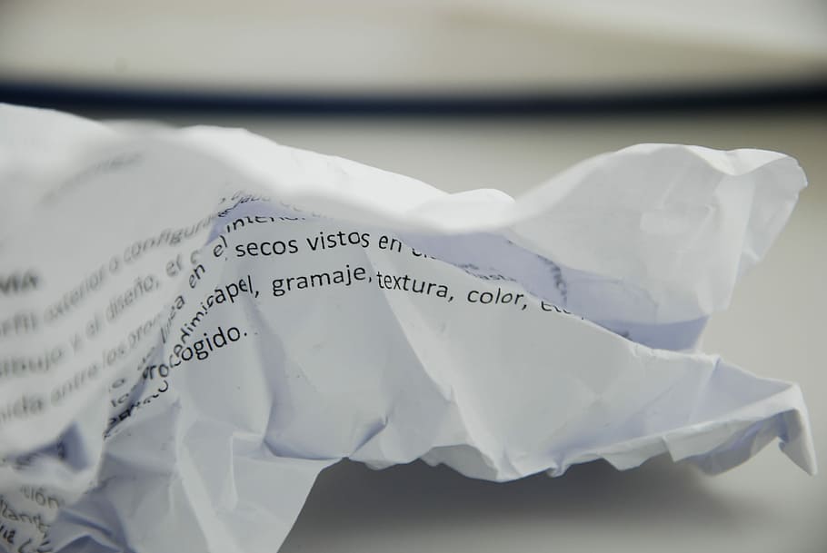 Paper, White, wrinkled, crumpled paper, close-up, no people HD wallpaper