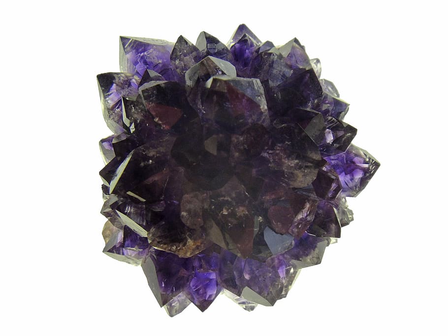 purple crystal, amethyst, transparency, stone, mineral, power stone HD wallpaper