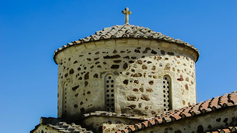 cyprus, pyrga, ayia marina, church, 12th century, orthodox, HD wallpaper
