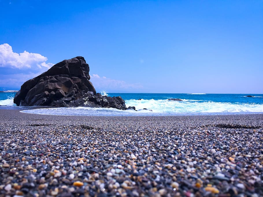 sea, beach, summer, ocean, seascape, sand, land, water, sky HD wallpaper