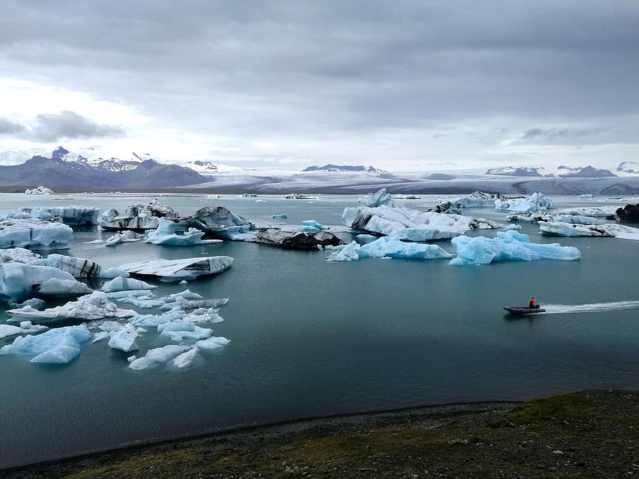 ice, iceberg, glacier, iceland, water, cold, frozen, arctic HD wallpaper